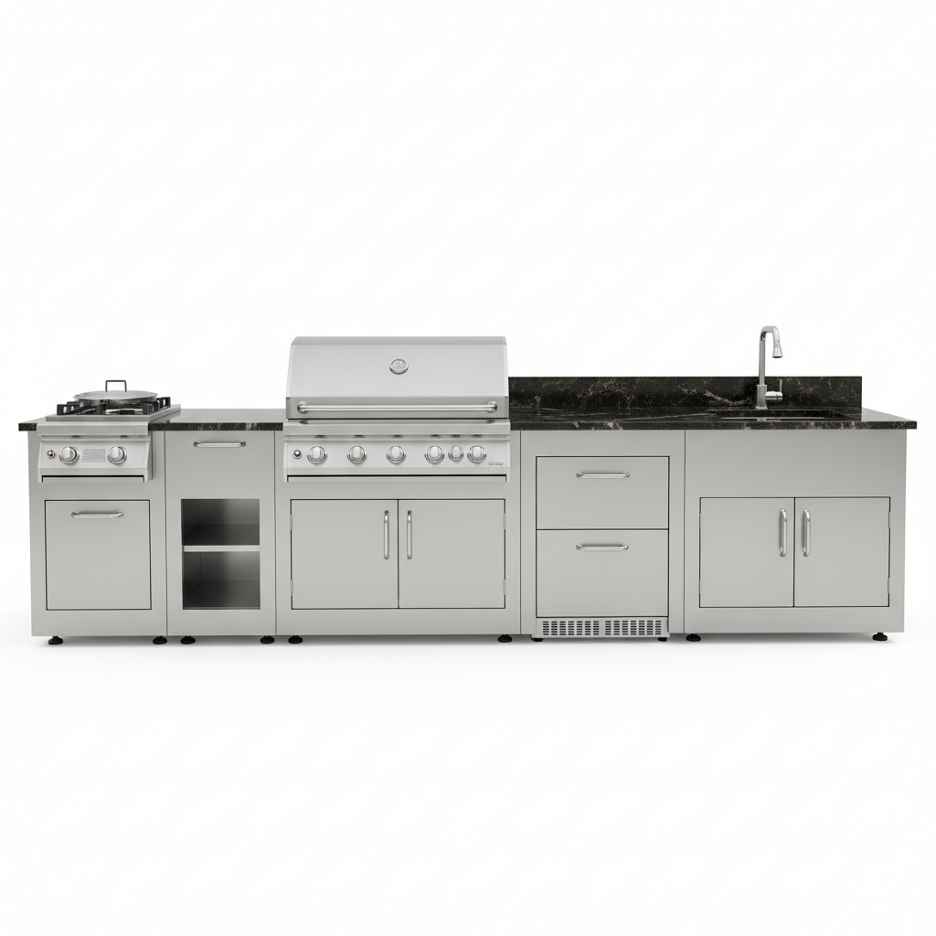 ModularChef 5-Piece Outdoor Kitchen Suite - premium stainless steel modular outdoor kitchen